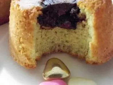 Recette Muffins aromatisés à la pâte de pistache au coeur fondant de gianduja