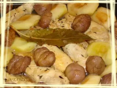 Recette Filets de poulet aux marrons et pommes
