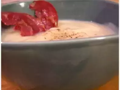 Recette Velouté de choux fleur & pancetta grillée