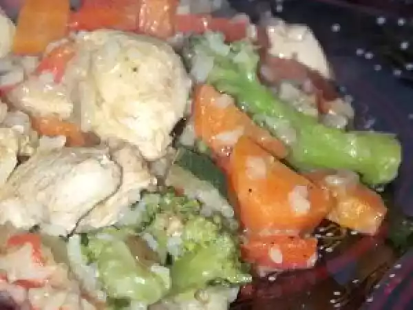 Recette Wok poulet et légumes au lait de coco pour annellenor