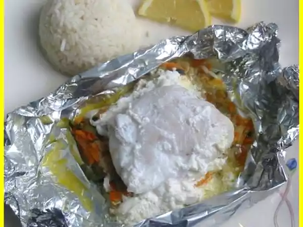 Recette Dos de cabillaud en papillote sur lit de petits légumes