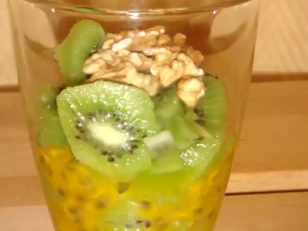Recette Salade de kiwis aux fruits de la passion