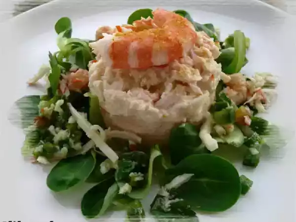Recette Timbale de crabe à la bisque de homard
