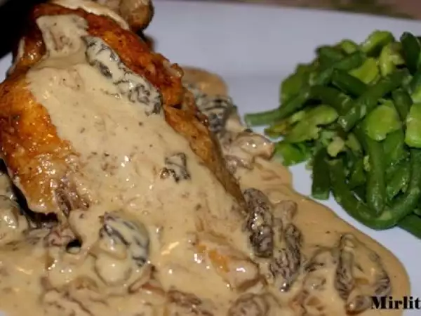 Recette Coquelets aux morilles et sa sauce suprême au gewurztraminer