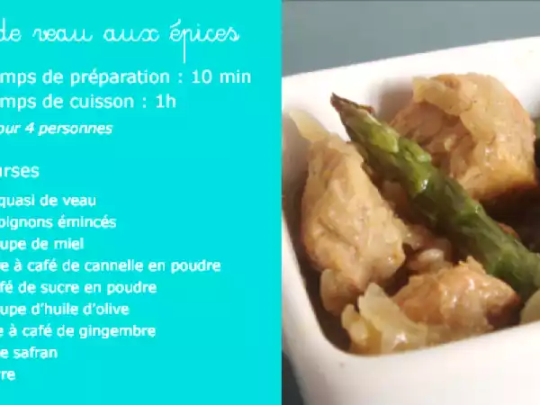 Recette Quasi de veau aux épices
