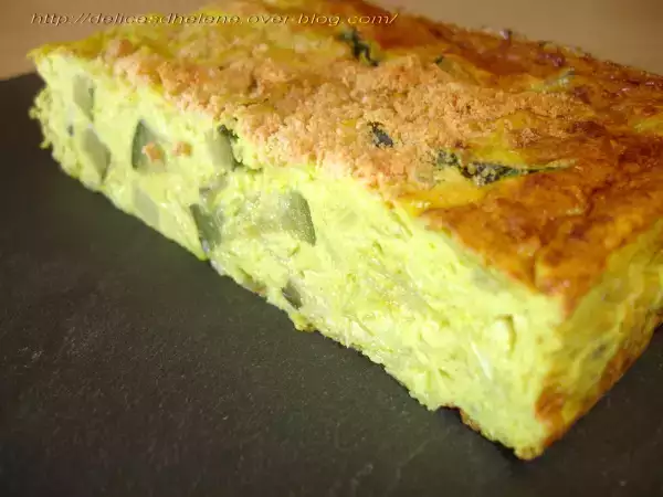 Recette Flan poireaux-courgettes au lait de coco et curcuma