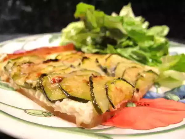 Recette Tarte brousse-courgette-parmesan