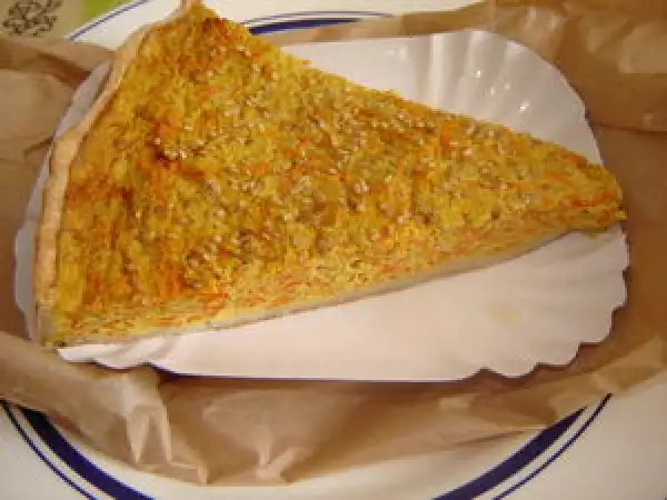 Recette Tarte au fenouil, carottes rapées, curry et sésame
