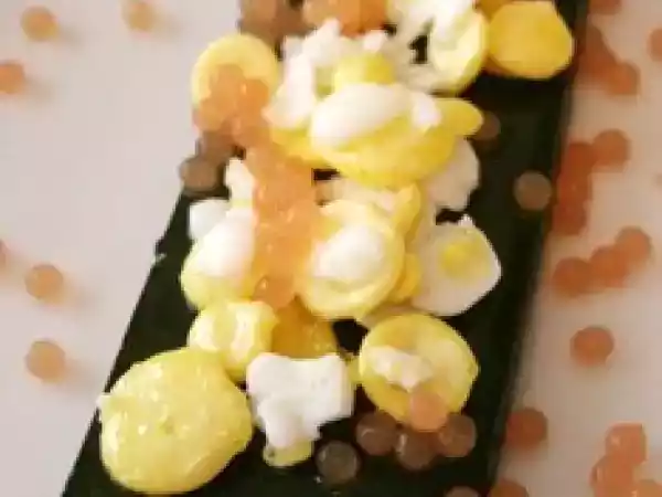 Recette Barre florentine à l'oeuf déstructuré