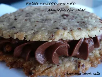Recette Palets noisette amande, ganache chocolat