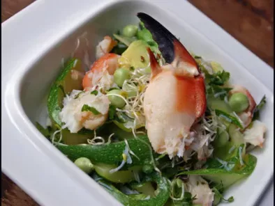 Recette Salade de crabe aux courgettes et aux herbes