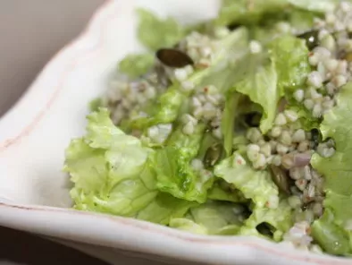 Recette Salade verte au sarrasin et aux graines de courge