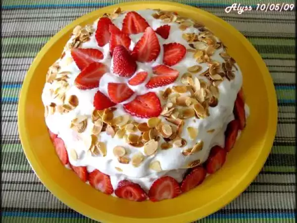 Recette Fraisier à la crème diplomate