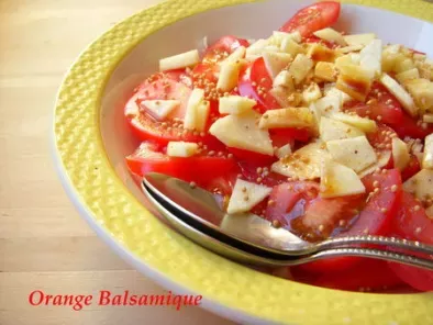 Recette Salade aux tomates et aux pommes, graines de moutarde