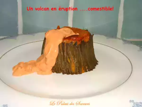 Recette Volcan en éruption....comestible!