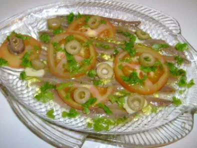 Recette N'tchouba ou salade d'anchois à l'algéroise
