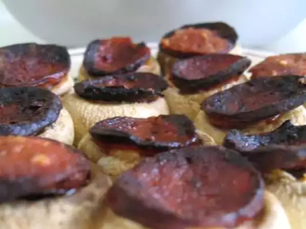 Recette Envie de tapas...champignons au chorizo...