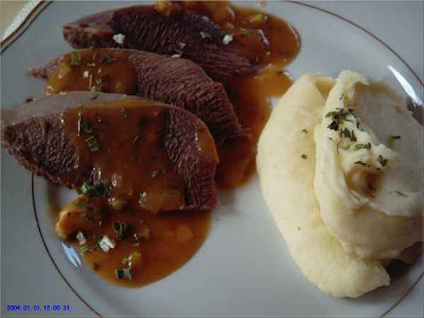 Recette de langue de boeuf à la sauce madère