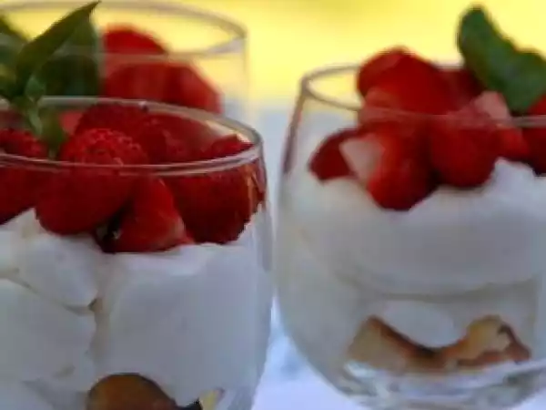 Recette Verrines fraises des bois