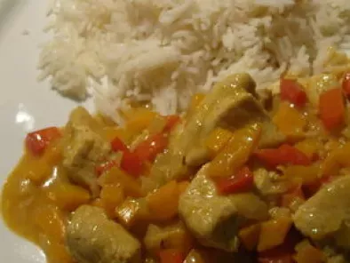 Recette Poulet au curry et au poivron rouge ww