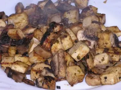Recette Sauté de tofu aux champignons