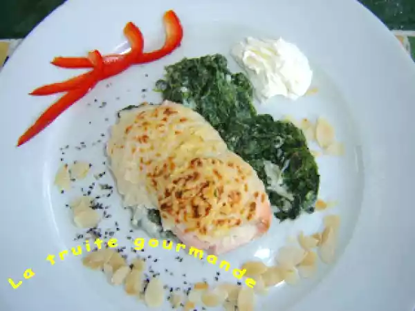 Recette Pavé de truite florentine