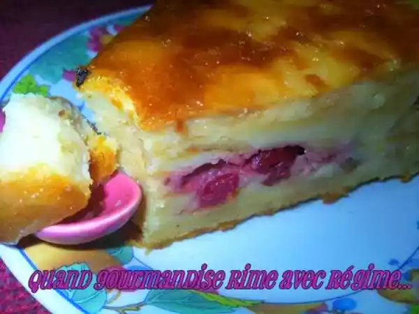 Recette Pudding amande et aux cerises (ww)