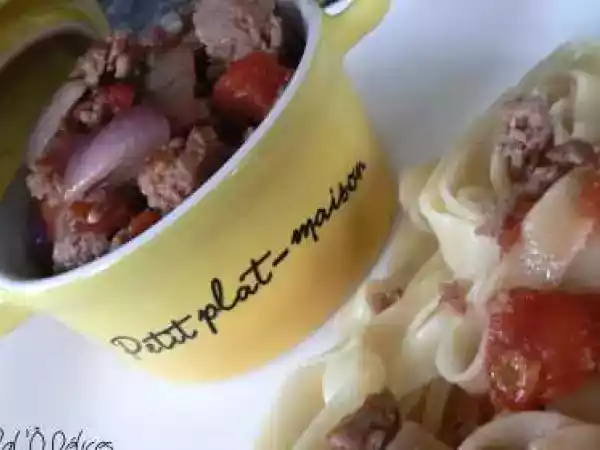 Recette Tagliatelles à la saucisse de toulouse