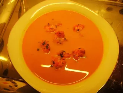 Recette Soupe festives # 2 - petite soupe de gambas au curry