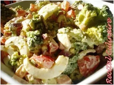 Recette Salade de brocolis aux dès de jambon et parmesan