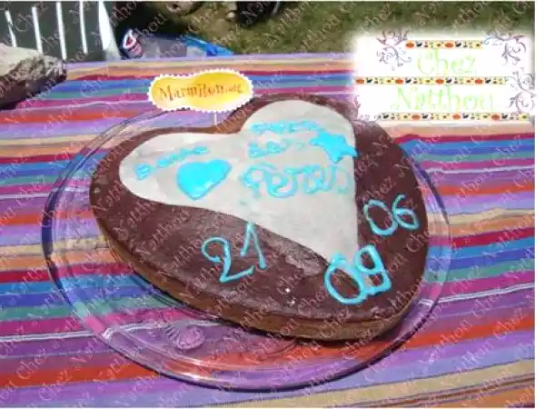 Recette Gâteau coeur au chocolat et miel