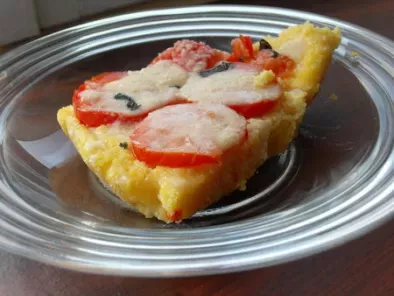 Recette Galette de polenta aux tomates, parmesan et basilic