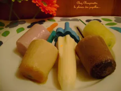 Recette Sucettes glacées à tous les gouts : mangue, ananas, chocolat...