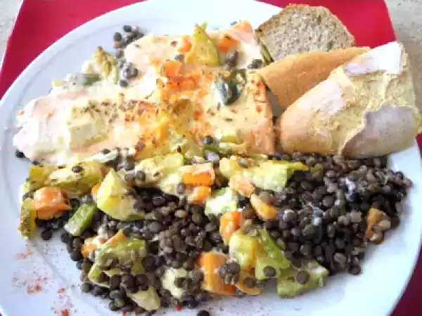 Recette Filets de poisson aux lentilles