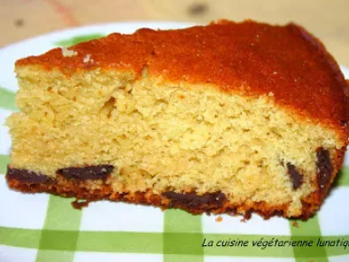 Recette Merveilleux gâteau au yaourt, aux amandes et pépites de chocolat (sans beurre)