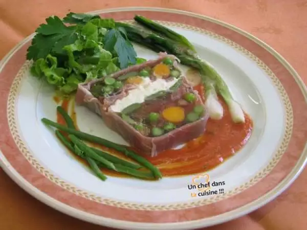 Recette Terrine de légumes au jambon cru