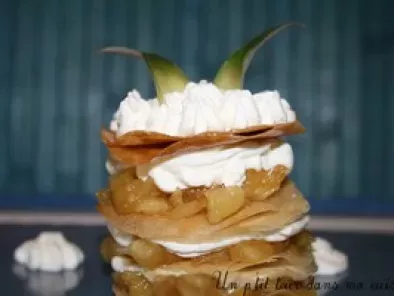 Recette P'tit millefeuille ananas/chantilly