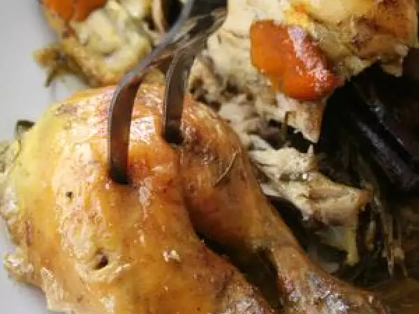 Recette Poulet rôti à l'orange et au romarin