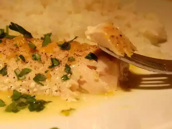Recette Poisson du jour, sauce à l'orange