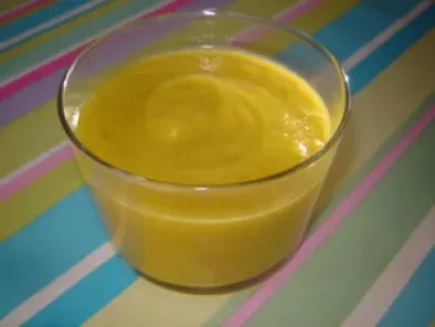 Recette Velouté de courgettes jaunes, vanille et lait de coco