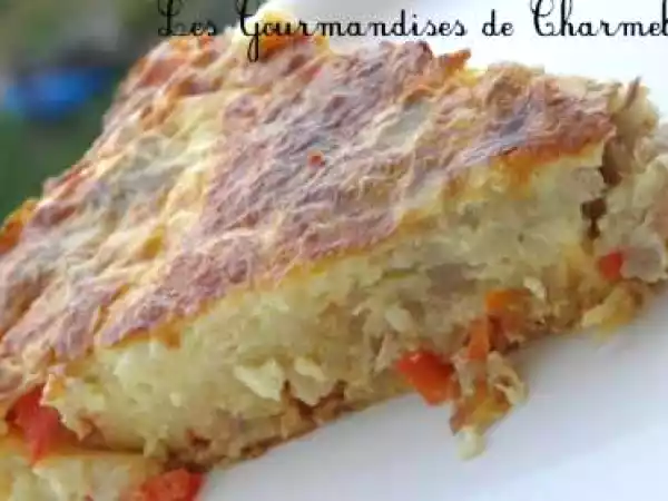 Recette Quiche au thon et poivrons sans pâte