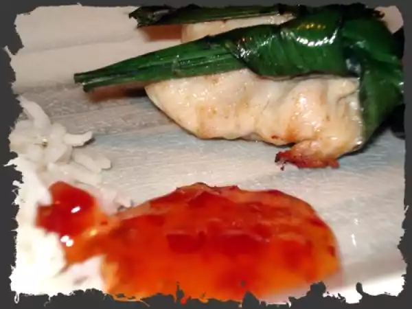 Recette Poulet frit en feuilles de pandanus