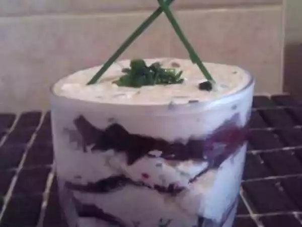 Recette Verrines gourmandes de chèvre et betterave