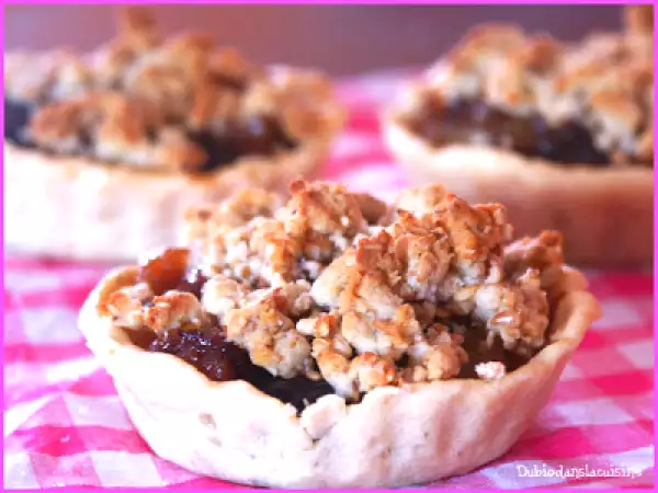 Recette Tarte pomme-pruneaux façon crumble !!