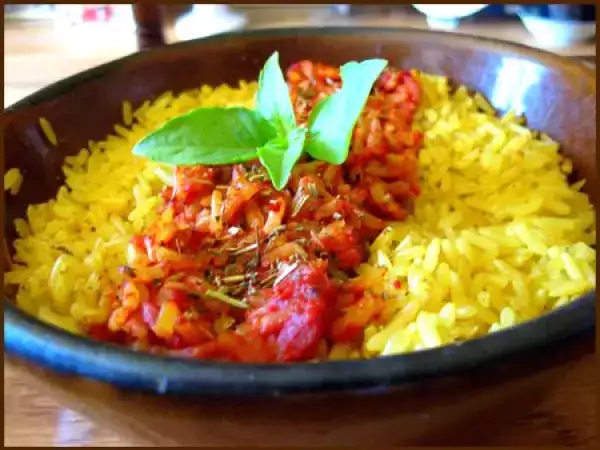 Recette Riz complet et bicolore, une recette colorée pour vous annoncer une bonne nouvelle !