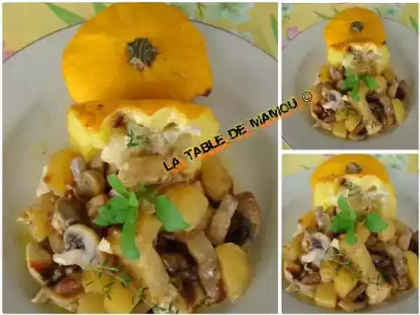 Recette Pâtisson farci au poulet