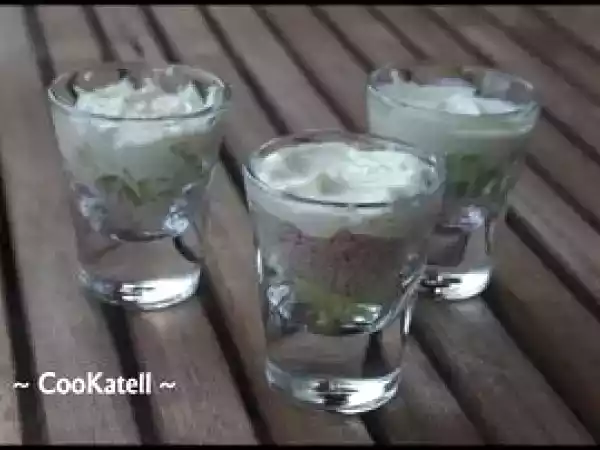 Recette Verrines de jambon, concombre et fromage