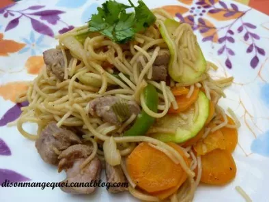 Recette Wok de nouilles sautées aux légumes à l'asiatique