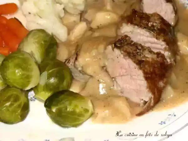 Recette Filet de porc farcie aux pommes