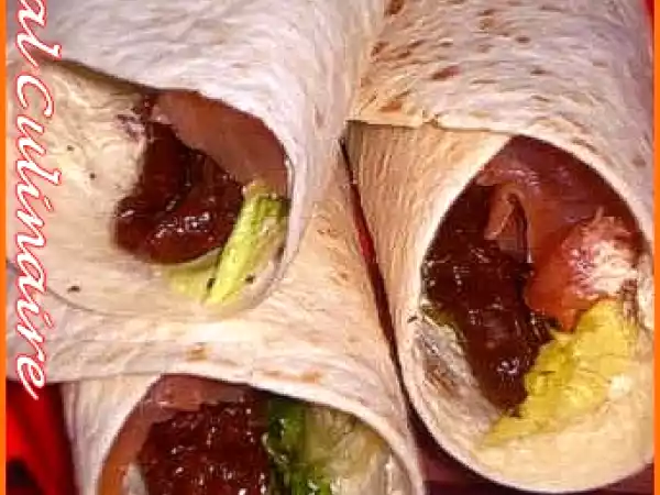 Recette Wrap saumon et tomates séchées